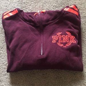 PINK 1/4 zip hoodie